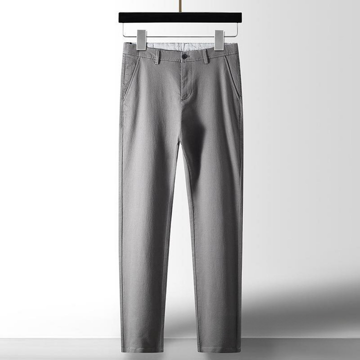 Tapered men's linen pants, offering breathable comfort and effortless smart casual style for summer.