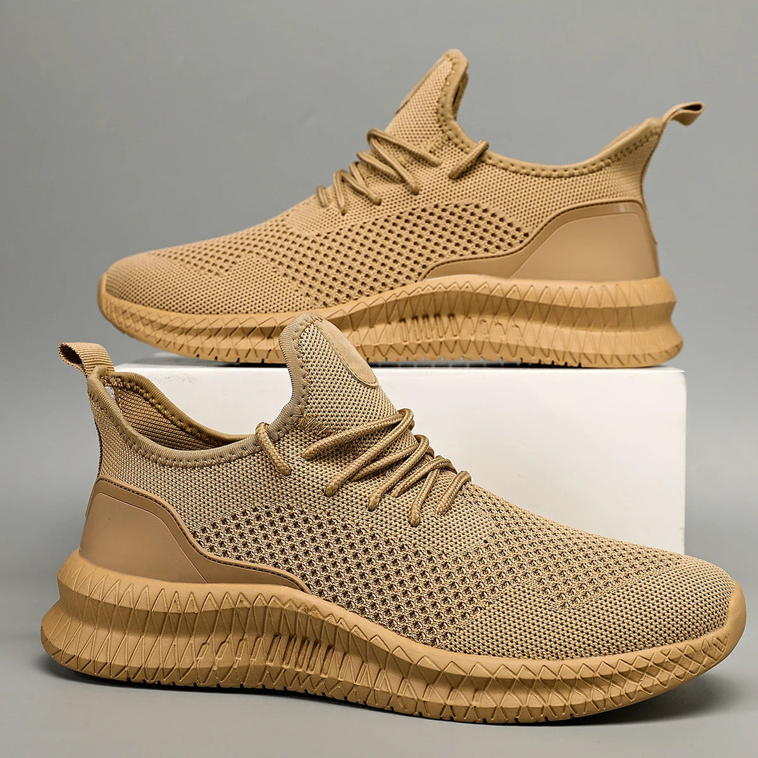 Breathable men's mesh sneakers for running, walking, and gym workouts.