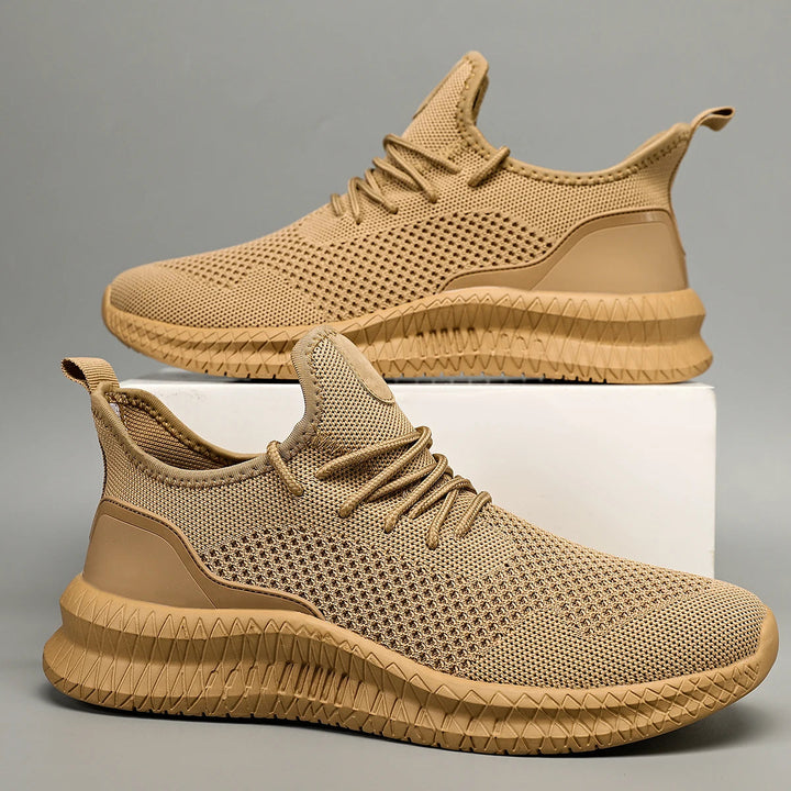 Breathable men's mesh sneakers for running, walking, and gym workouts.