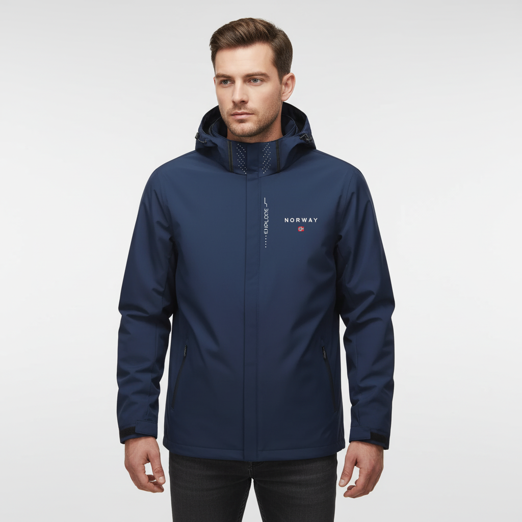 Matteo men's lightweight outdoor jacket in grey, performance wear for active outdoor sports