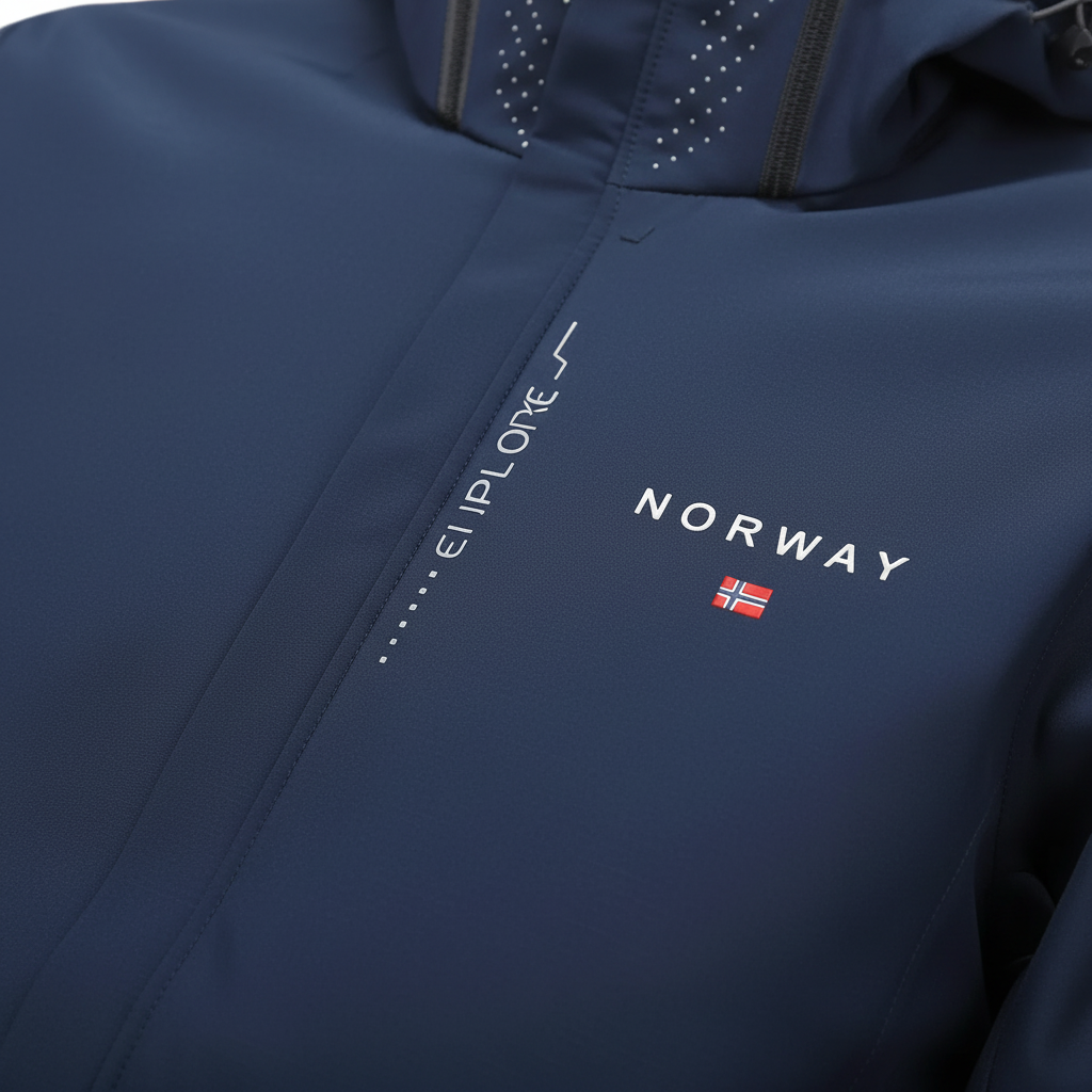 Durable men's outdoor jacket, Matteo, in blue, water-resistant & breathable for adventure