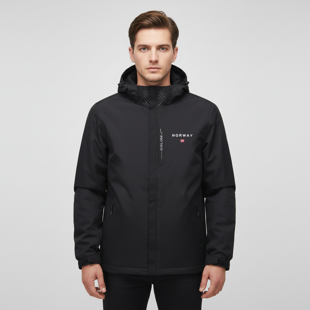 Matteo men's performance lightweight outdoor jacket, front view, sportswear for hiking and trails