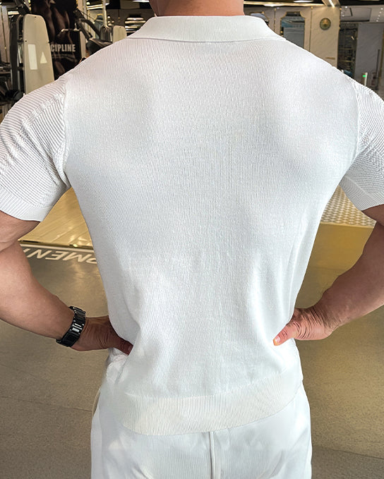 Men's stylish lightweight polo, tailored fit, perfect casual wear or athletic top for summer.