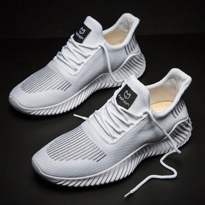 Lightweight men's running sneakers with shock-absorbing soles for superior comfort & performance.
