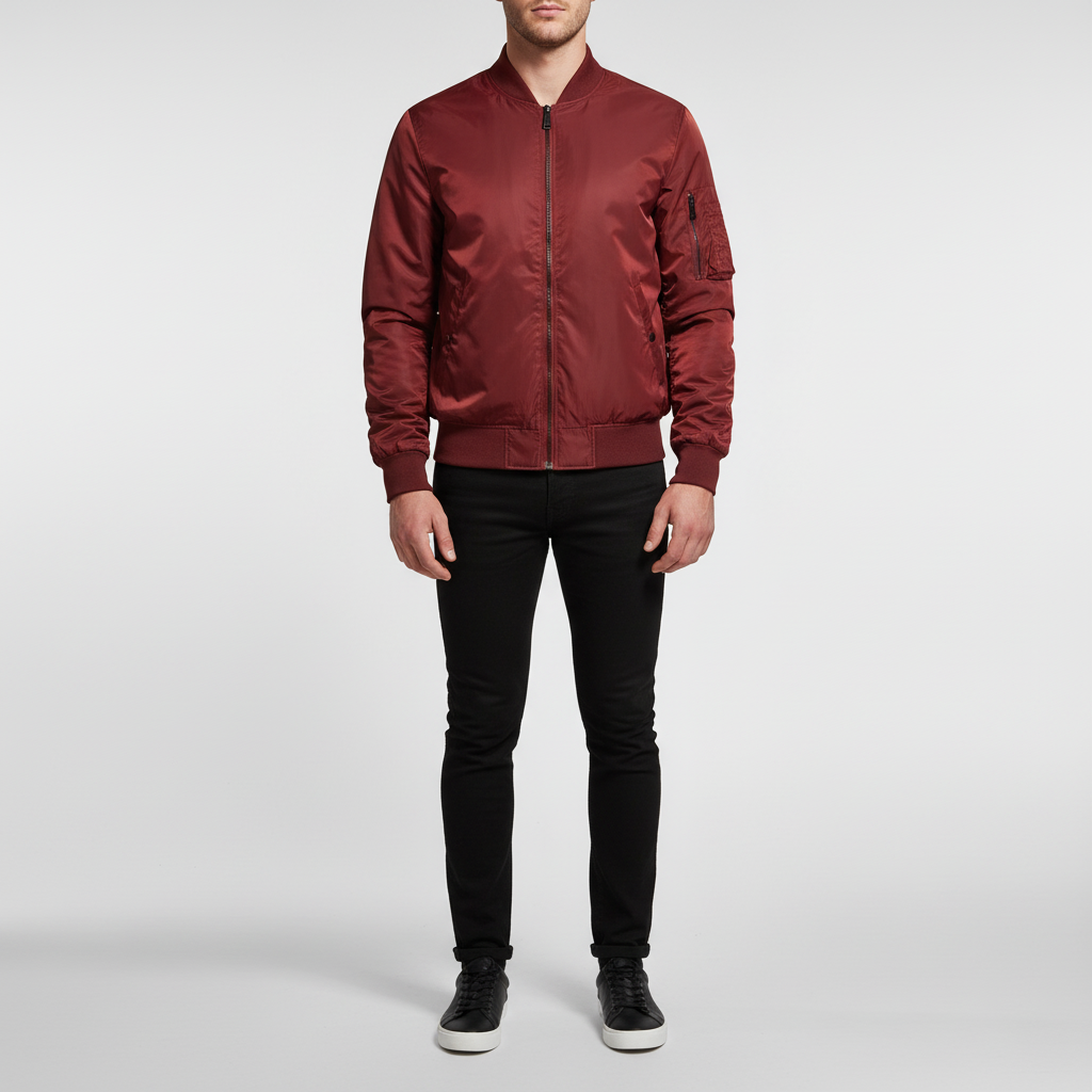 Lothar men's polyester bomber jacket, lightweight design perfect for transitional weather outerwear.