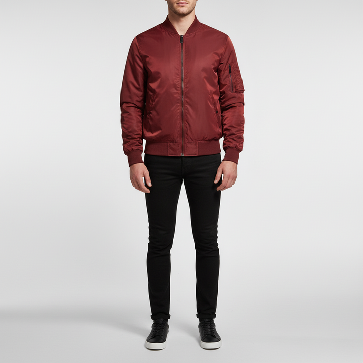 Lothar men's polyester bomber jacket, lightweight design perfect for transitional weather outerwear.