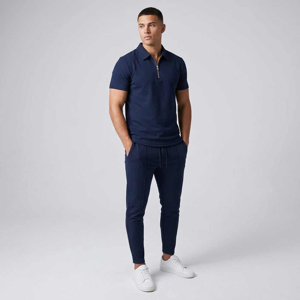 Tyrone men's sportswear tracksuit, comfortable and lightweight polyester activewear for summer outfits.