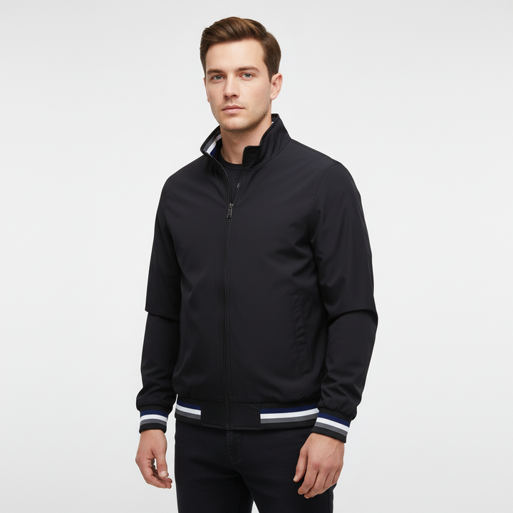 Men's versatile polyester outerwear, ideal lightweight jacket for transitional seasons
