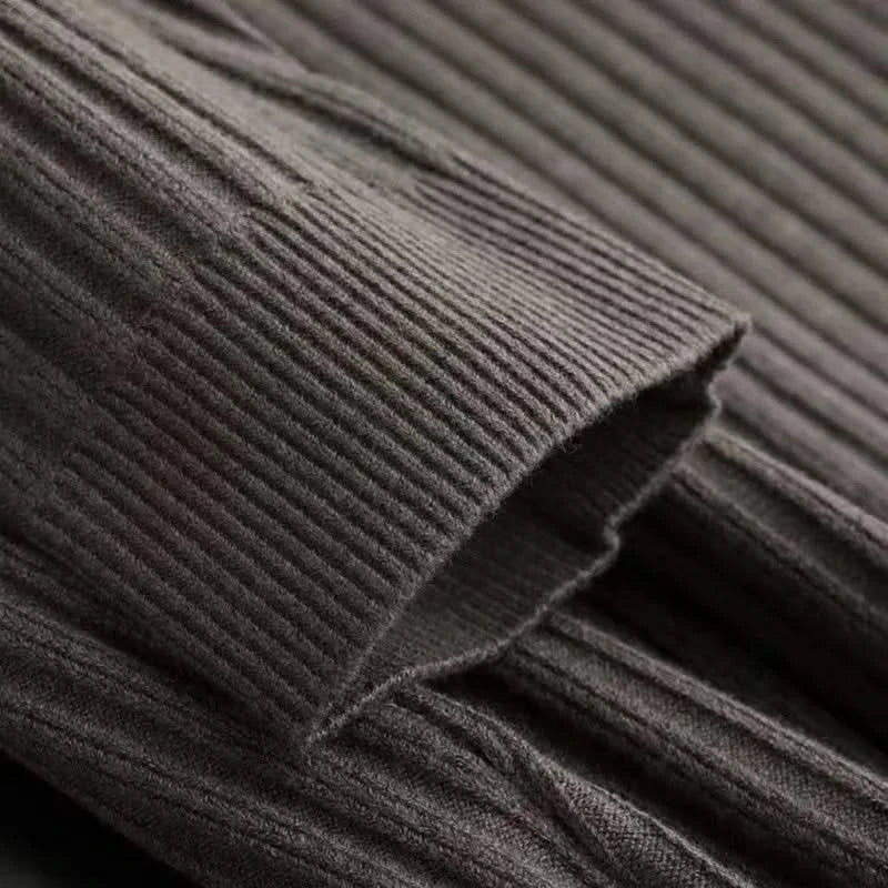 Everyday men's ribbed knit polo, offering style and comfort for various casual settings.