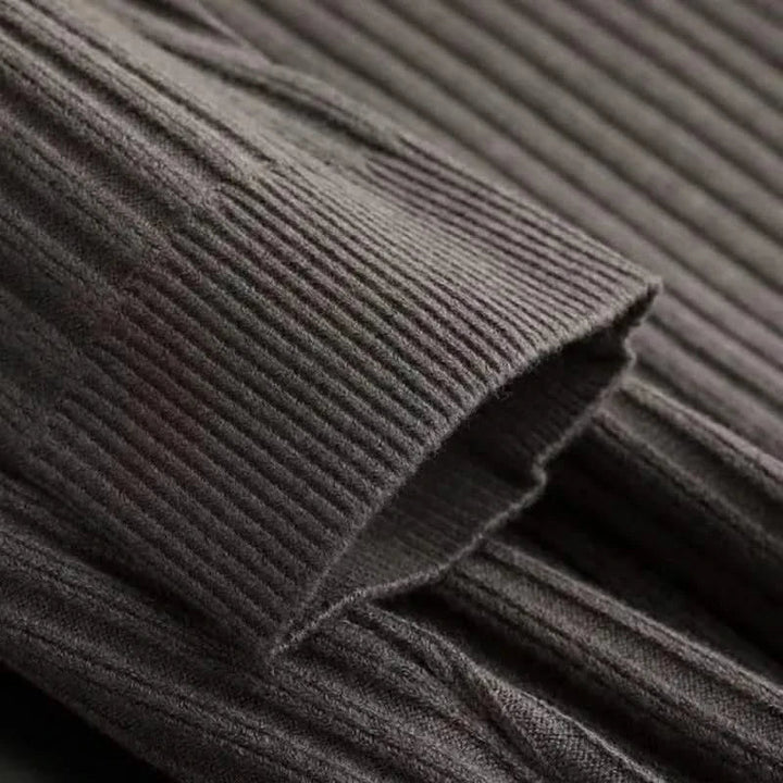 Everyday men's ribbed knit polo, offering style and comfort for various casual settings.