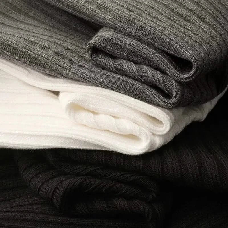 Versatile men's ribbed knit polo, lightweight for year-round comfort & smart casual style.