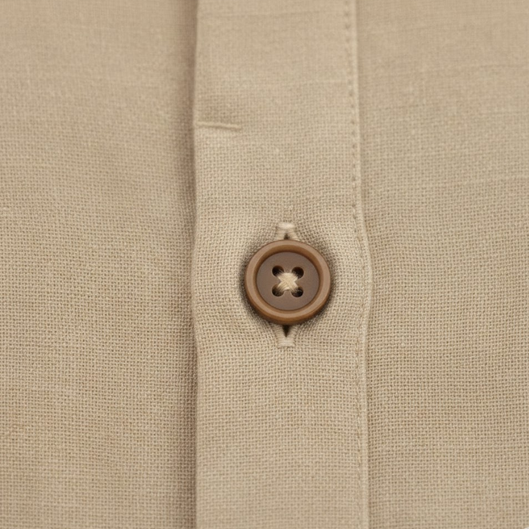 Vacation-ready men's lightweight short sleeve button-front polo shirt. Perfect breathable beachwear.