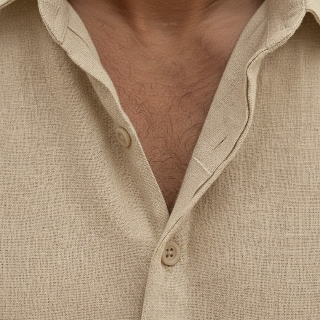 Everyday men's casual short sleeve button-front polo shirt. Lightweight, breathable, great for summer fashion.