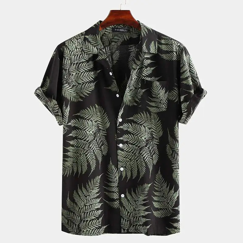 Versatile men's lightweight summer shirt, short-sleeve & modern cut for effortless warm weather style.