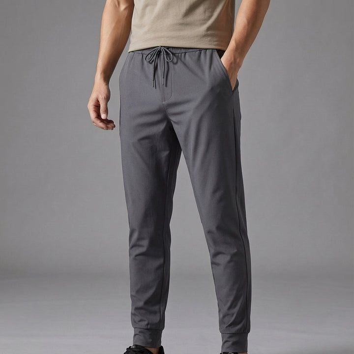 Slim fit casual pants for men, lightweight solid color, great for everyday fashion