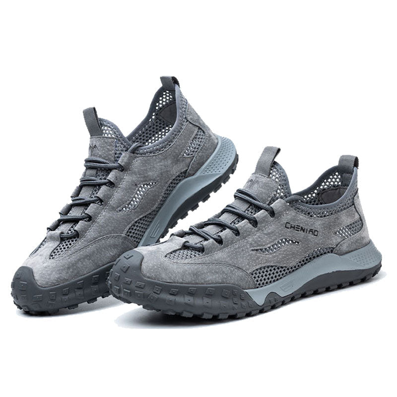 Protective men's lightweight steel toe safety shoes, black, durable & comfortable for all-day work.