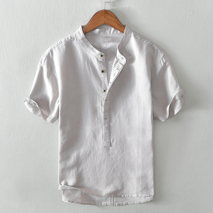 Lightweight men's button-up summer shirt, new arrival designed for warm weather comfort and style.