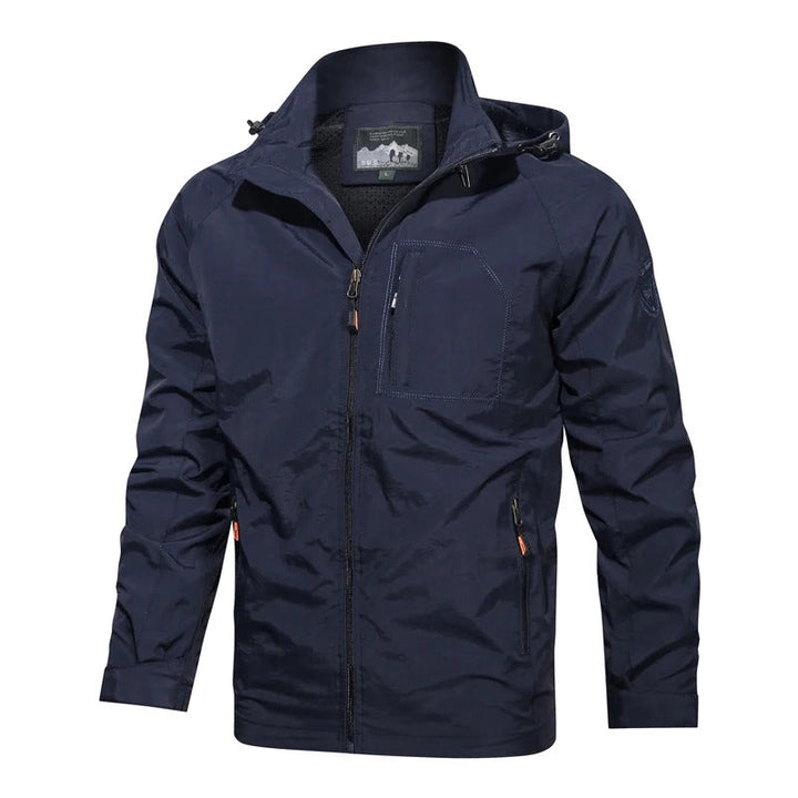 Lightweight men's summer jacket designed for outdoor adventures, travel, and activewear. Comfortable and durable.