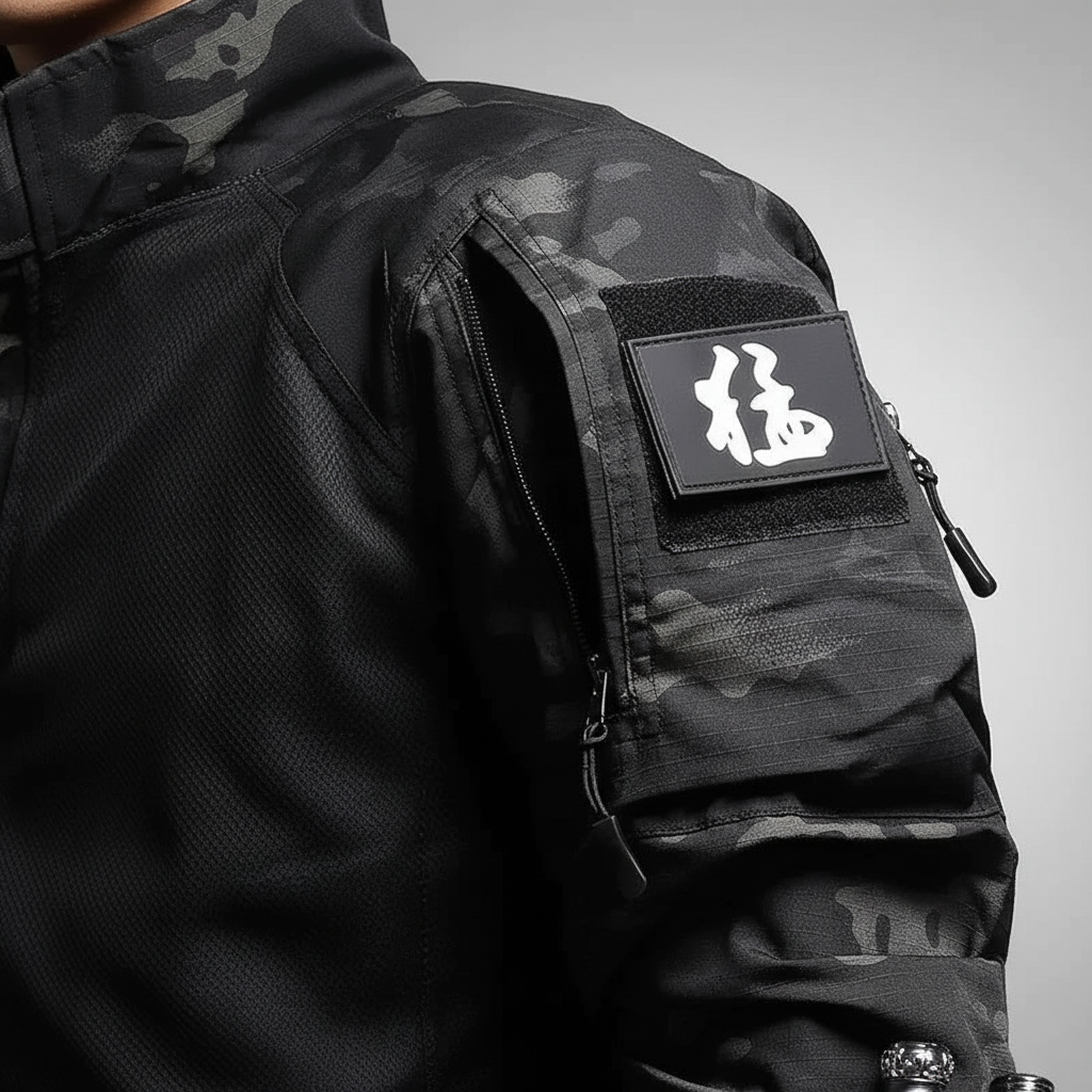 Men's hiking set, lightweight & weatherproof for outdoor adventures, breathable fabric.