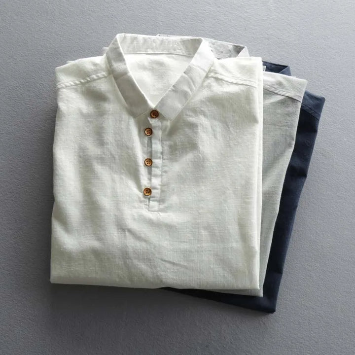 Men's short sleeve lightweight polo. A comfortable, breathable smart casual shirt for warm weather fashion.
