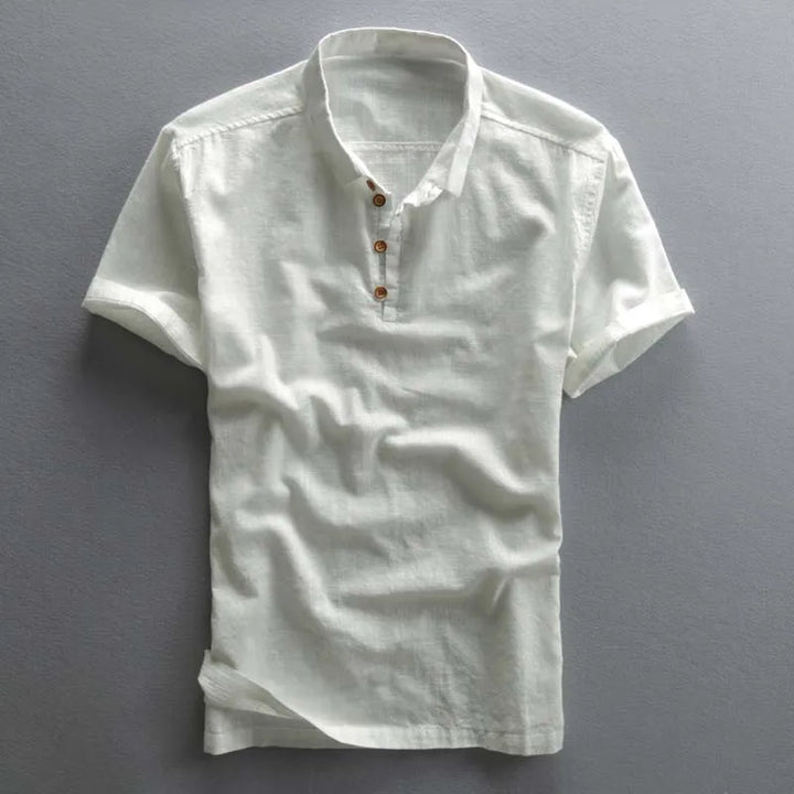 Lightweight men's polo shirt with a smart tailored fit, perfect for breathable summer and everyday comfort.