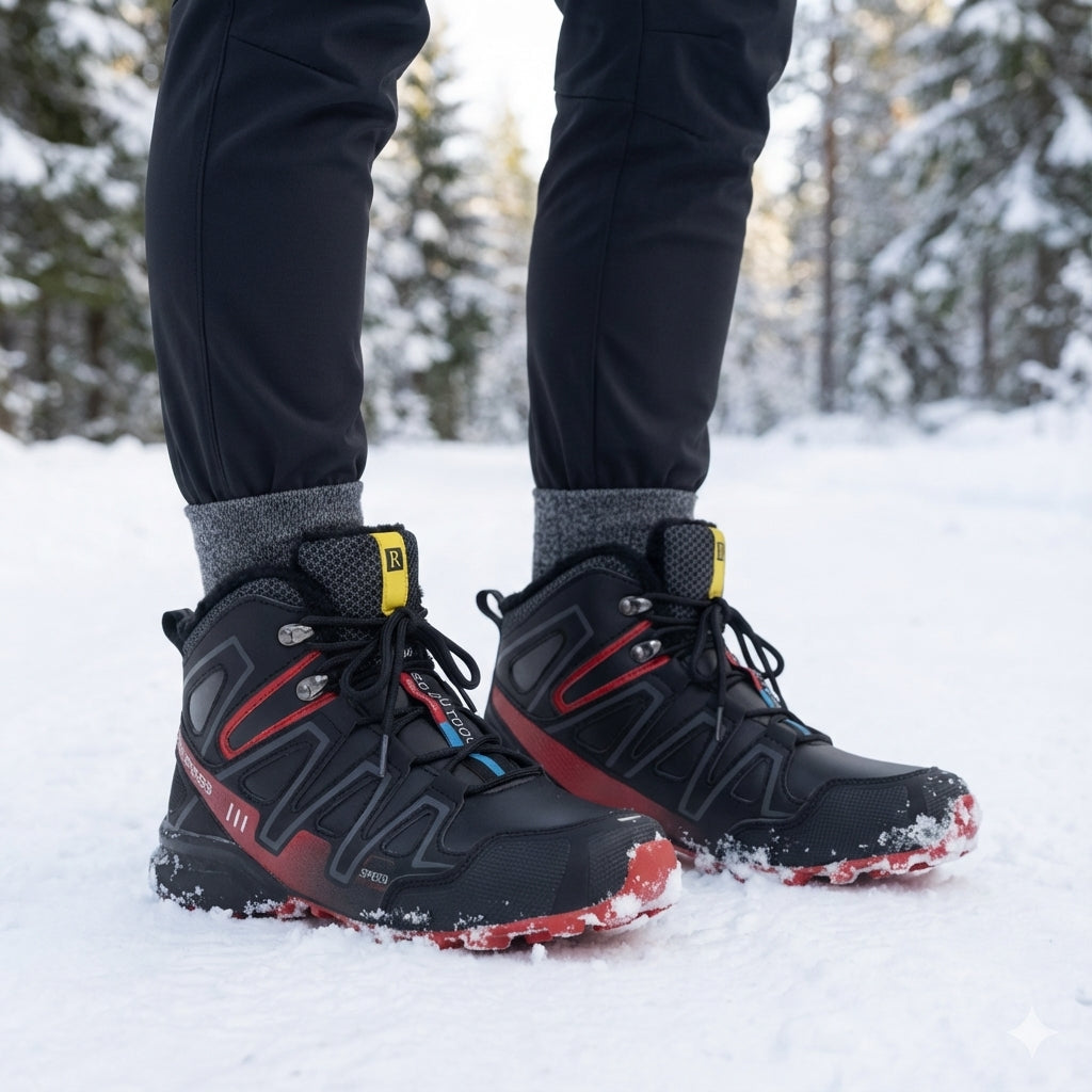 Men's lightweight thermal lined waterproof hiking snow boots for outdoor adventure