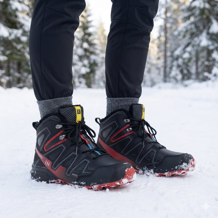 Men's lightweight thermal lined waterproof hiking snow boots for outdoor adventure