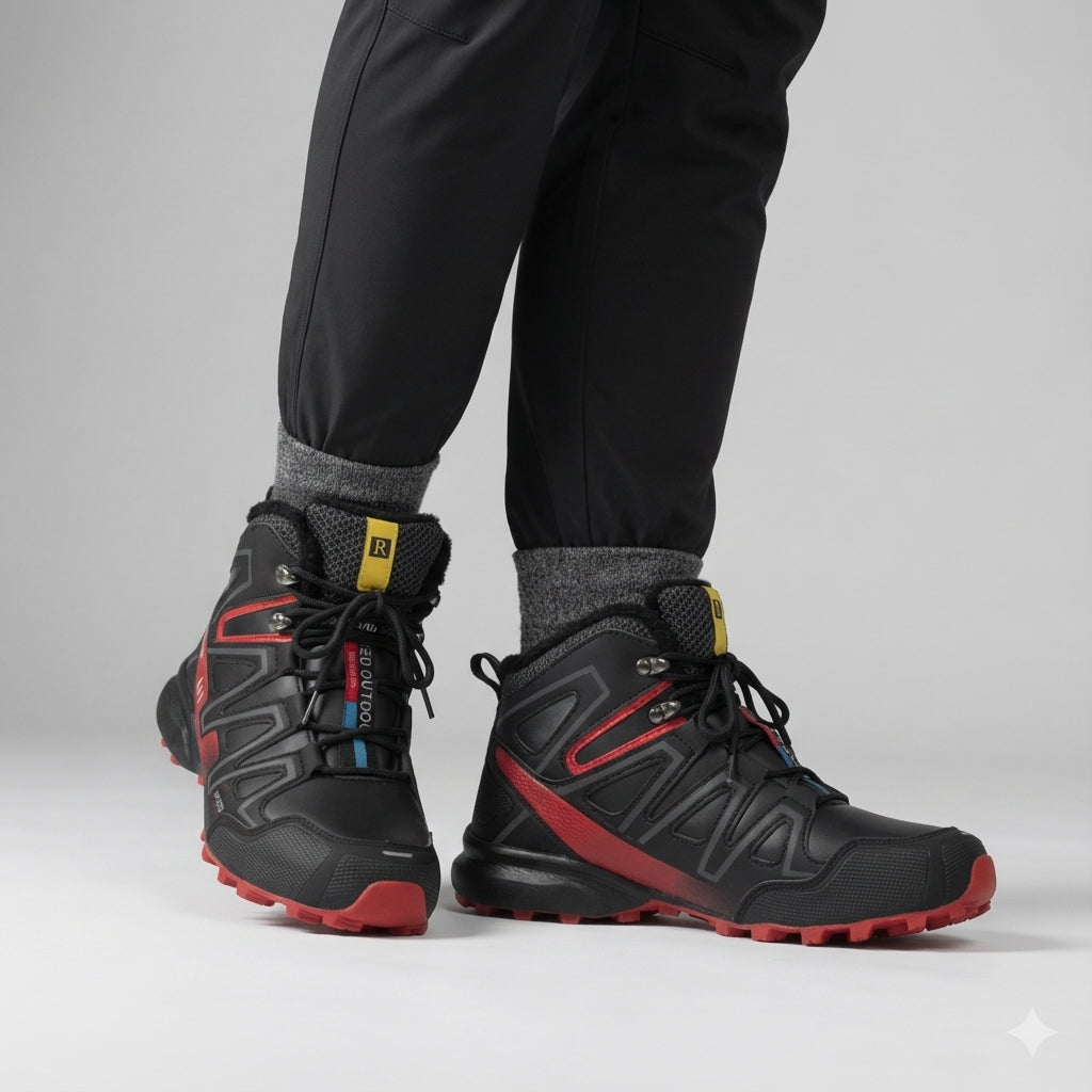 Men's hiking shoes with anti-slip sole, ideal for snowy and wet conditions
