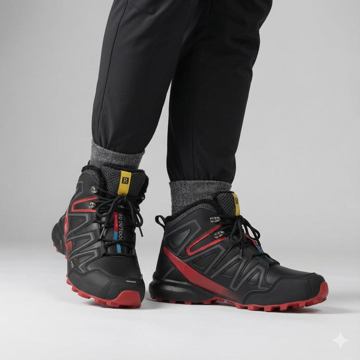 Men's hiking shoes with anti-slip sole, ideal for snowy and wet conditions