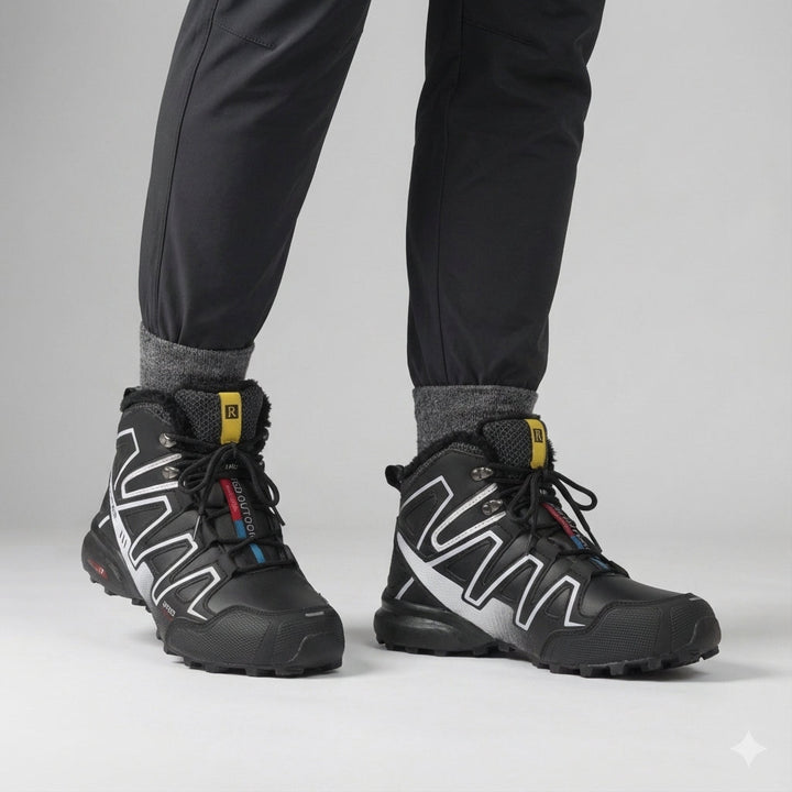 Thermal lined men's outdoor boots, offering warmth and waterproof protection