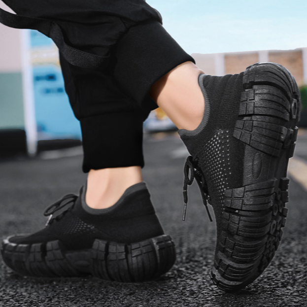 Men's lightweight urban agility sneakers, available in khaki, green, and black for all-day comfort.