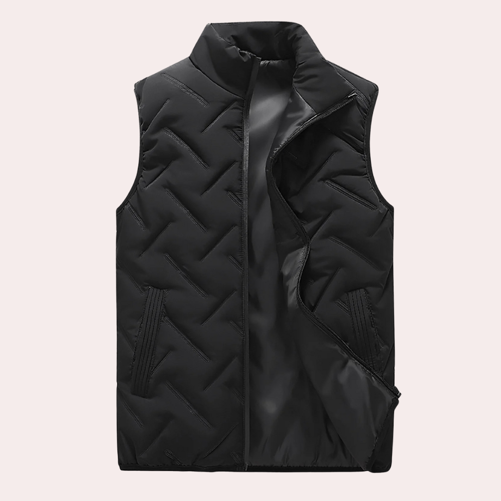 Men's lightweight wool bodywarmer vest, perfect for versatile casual layering.