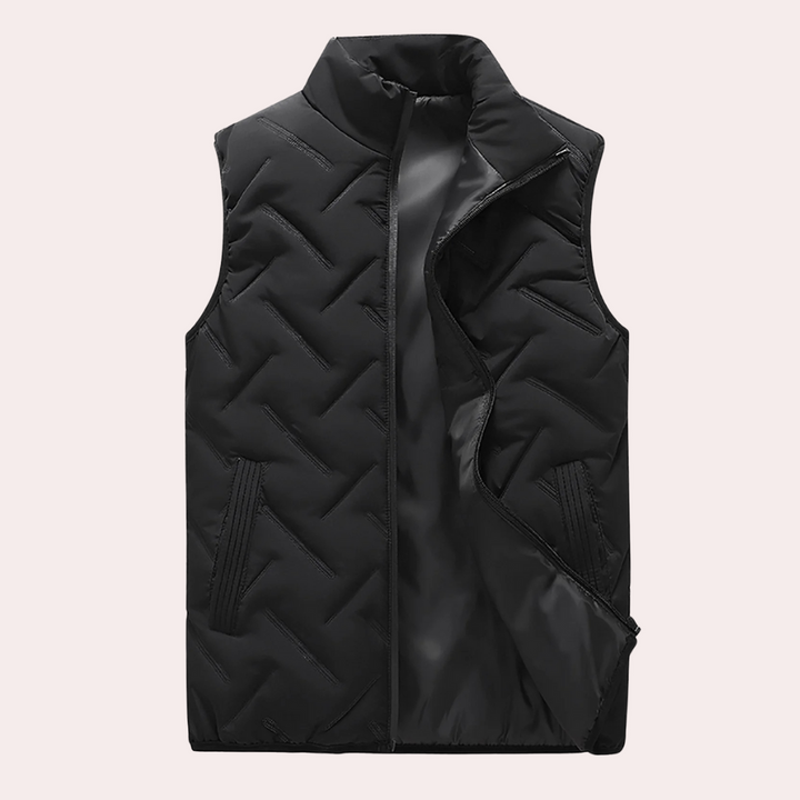 Men's lightweight wool bodywarmer vest, perfect for versatile casual layering.