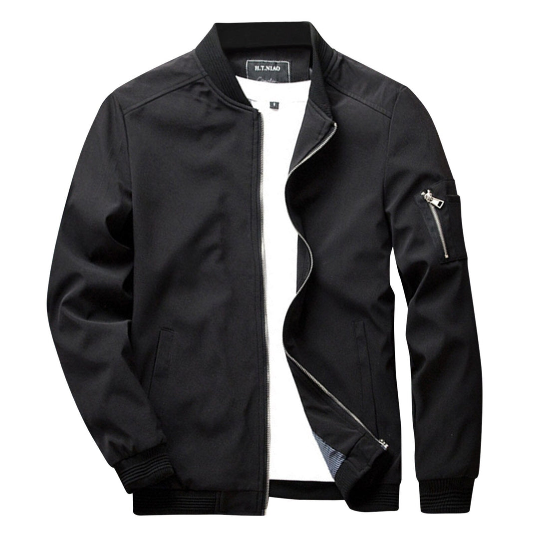 Stylish casual men's zip-up bomber jacket, Orion. Essential spring and summer fashion outerwear.