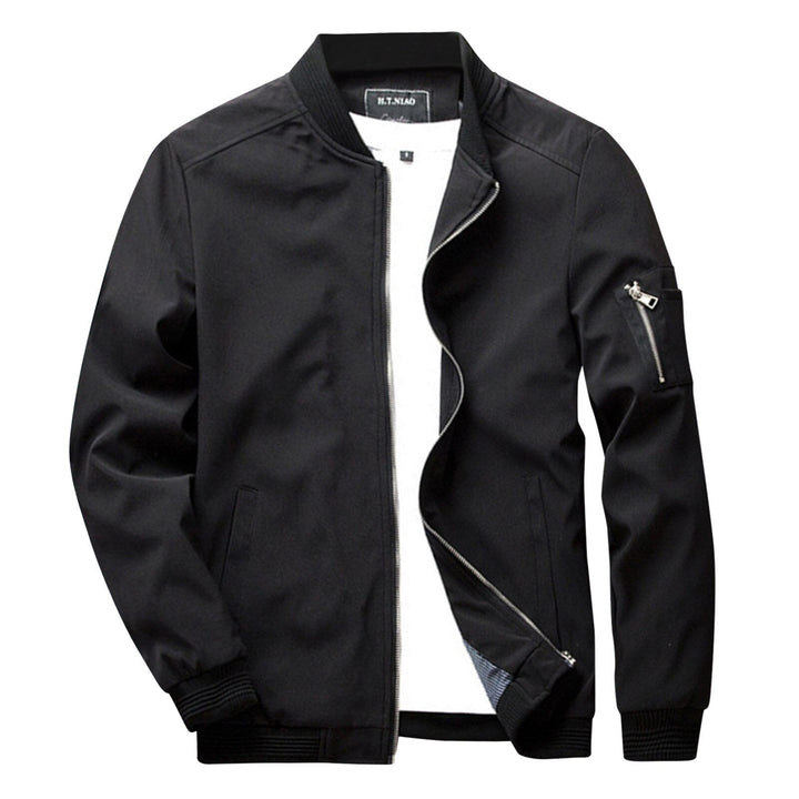 Stylish casual men's zip-up bomber jacket, Orion. Essential spring and summer fashion outerwear.