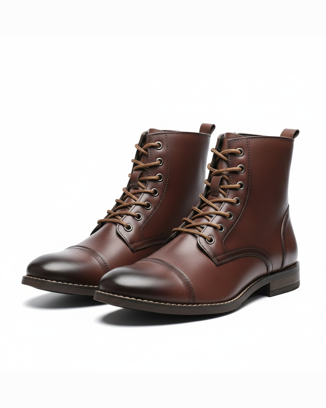 Men's Lisbon Classic dark brown ankle boots, lace-up style for smart casual or dress occasions. Durable footwear.