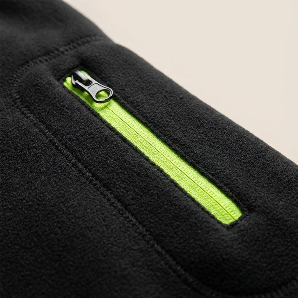 Logan men's athletic fleece jacket, full-zip design for comfort and warmth.