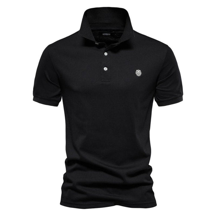 Men's Logan Polo Shirt, a classic short-sleeve top for smart casual style & summer comfort.