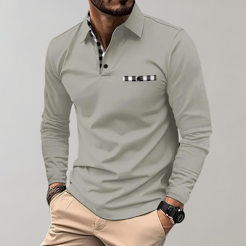 Men's long sleeve collared shirt, perfect for casual outings or smart daily wear.