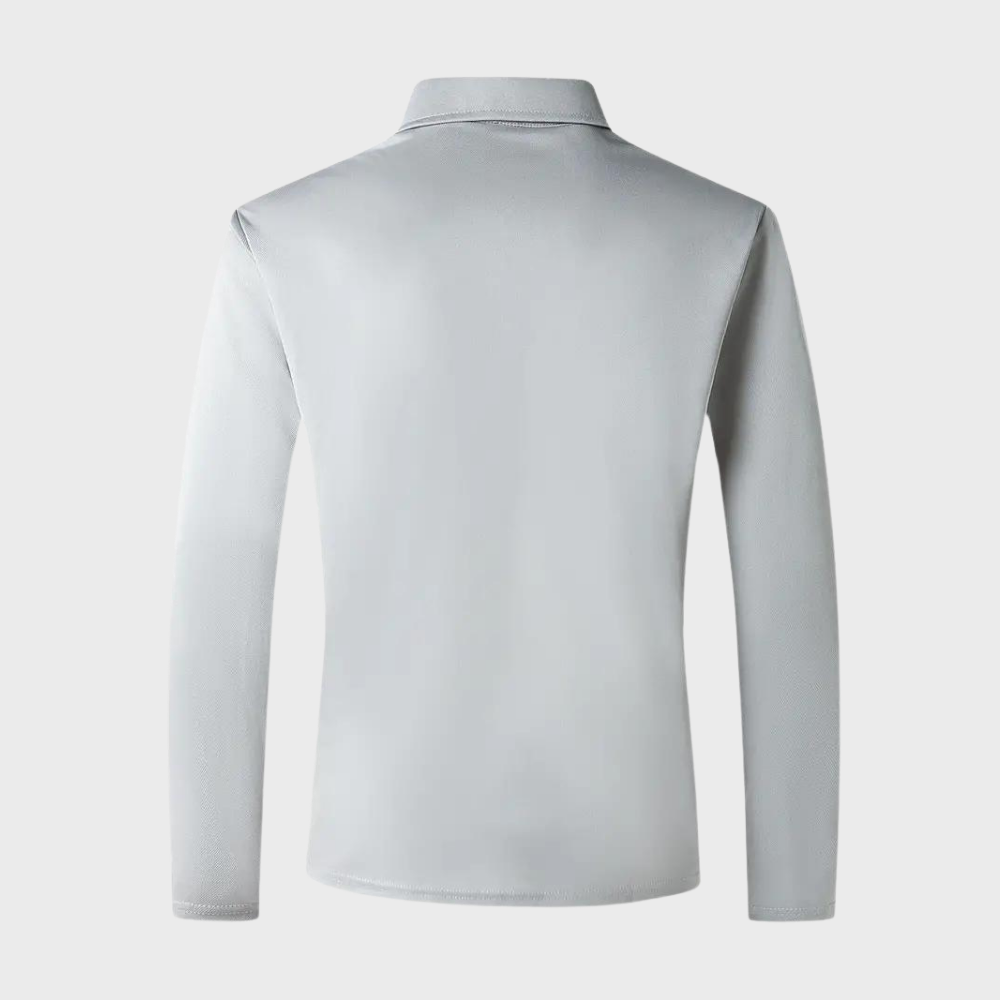 Smart & stylish men's long sleeve polo shirt, ideal for a refined casual look.