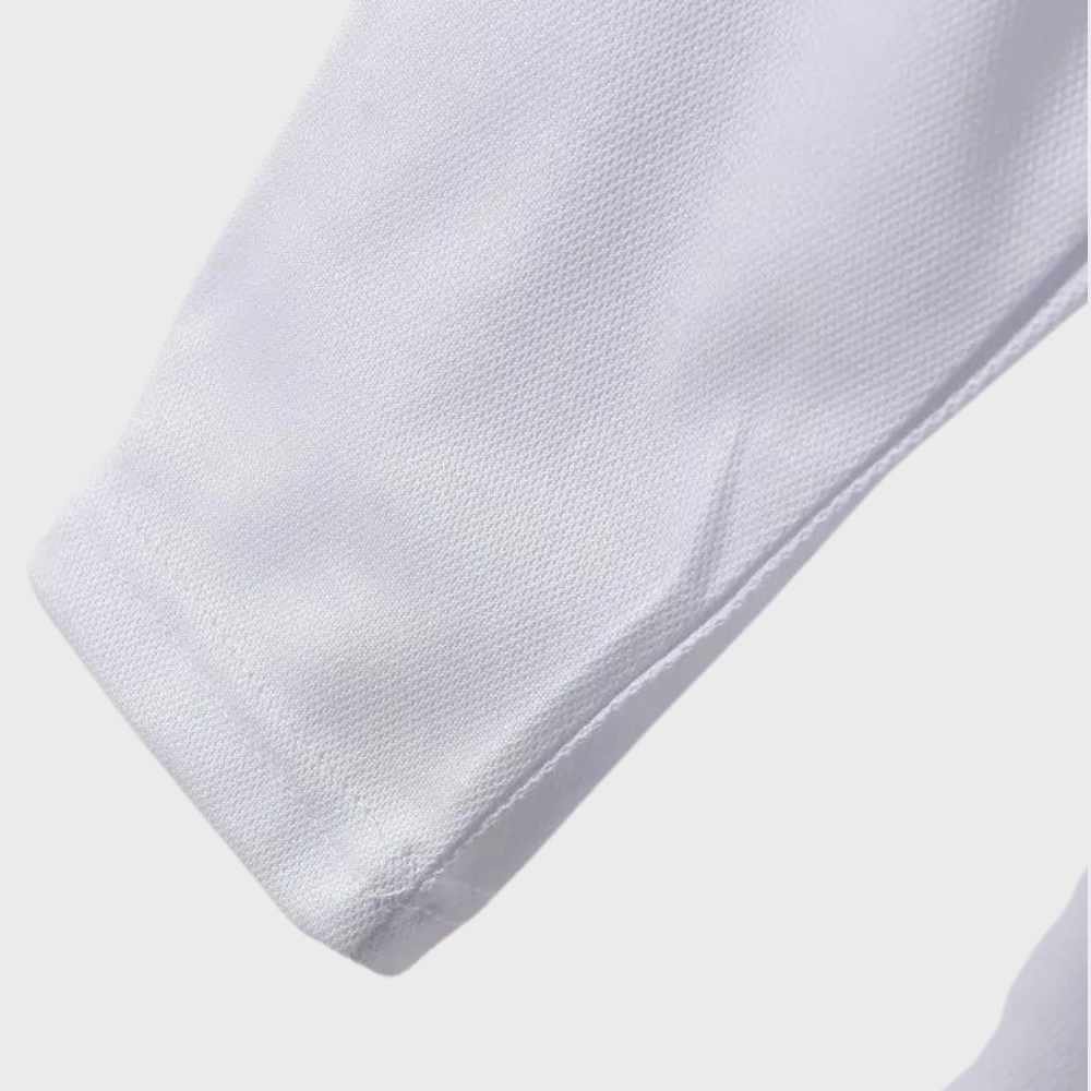 Men's long sleeve polo, providing both comfort and a classic, adaptable style for men.