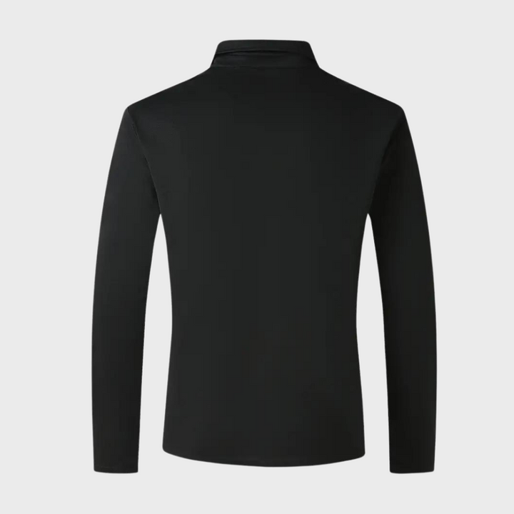 Comfortable men's long sleeve collared shirt, ideal for versatile daily fashion.