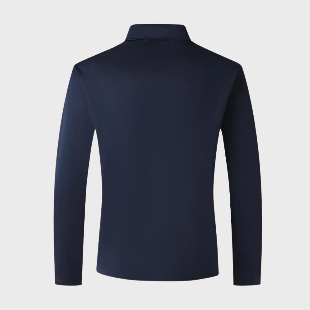 Smart casual men's long sleeve polo shirt, a timeless classic for modern style.