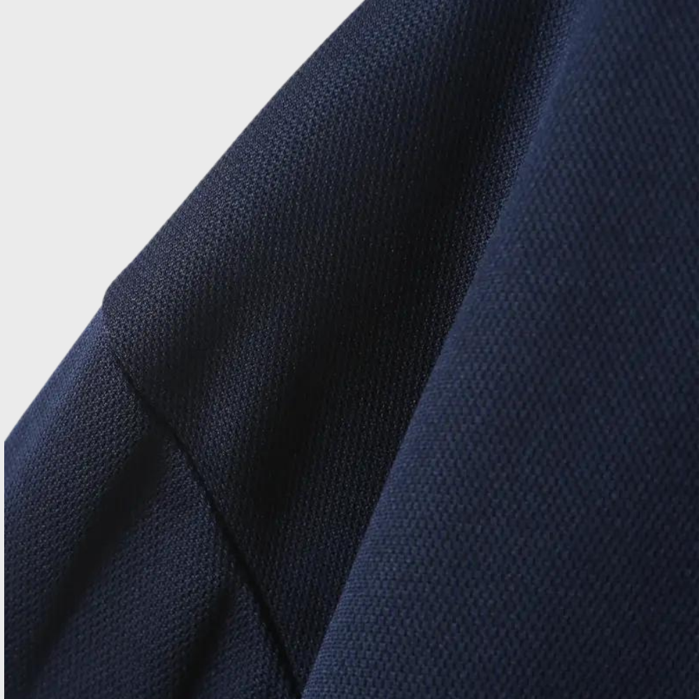 Everyday men's long sleeve polo, combining comfort with versatile, collared style.