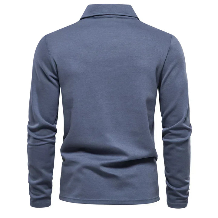 Carlton men's long-sleeve polo shirt, featuring a sophisticated turn-down collar for versatile styling.