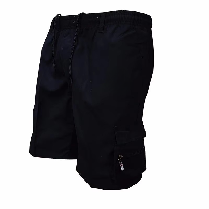 Men's loose fit cargo shorts with multi pockets, ideal for summer comfort & casual wear.
