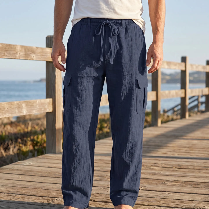 Men's loose fit straight leg cargo pants, perfect for casual comfort and everyday style.