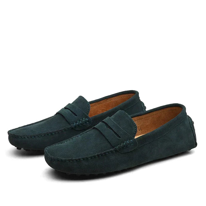 Lorenzo men's suede loafers, premium Italian footwear for effortless style, comfortable and easy to slip on.