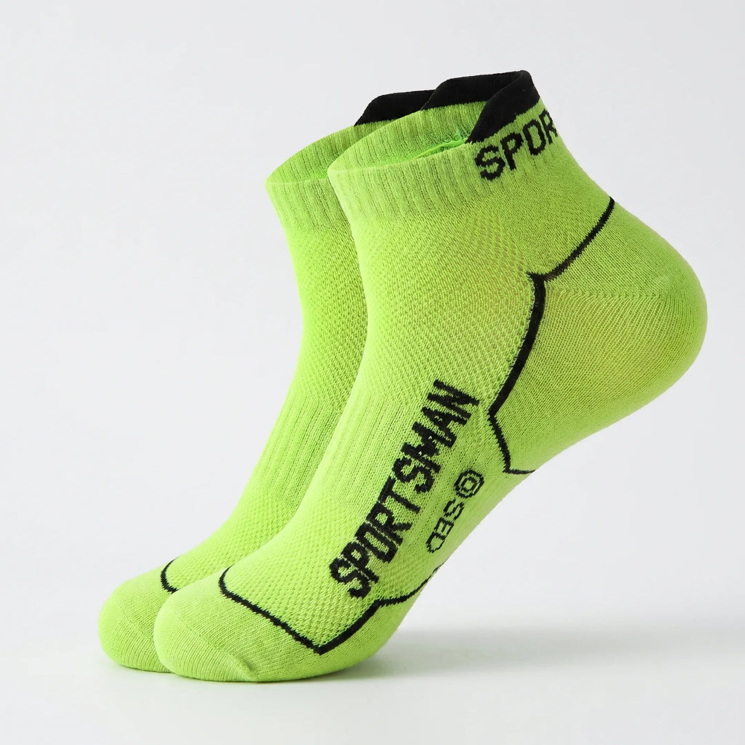 Men's sports low-cut ankle socks, breathable 6-pack for gym workouts & daily activewear.