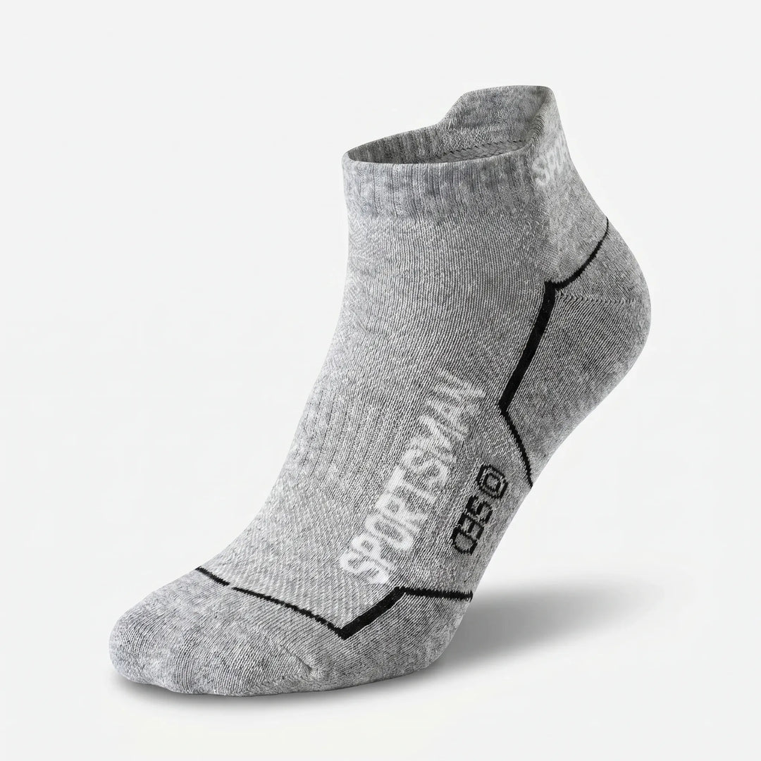 Athletic men's low-cut socks for running, gym, and workouts; breathable ankle fit, multi-pack.